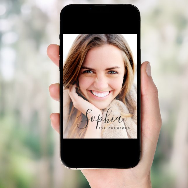 Script text photo graduation invitation (Front Digital)