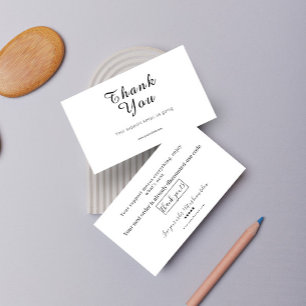 Script Thank You Card Discount Review Your Support