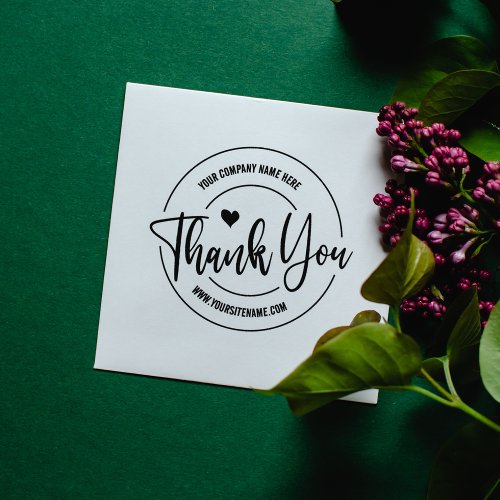 Script Thank You Custom Business and Site   Rubber Stamp