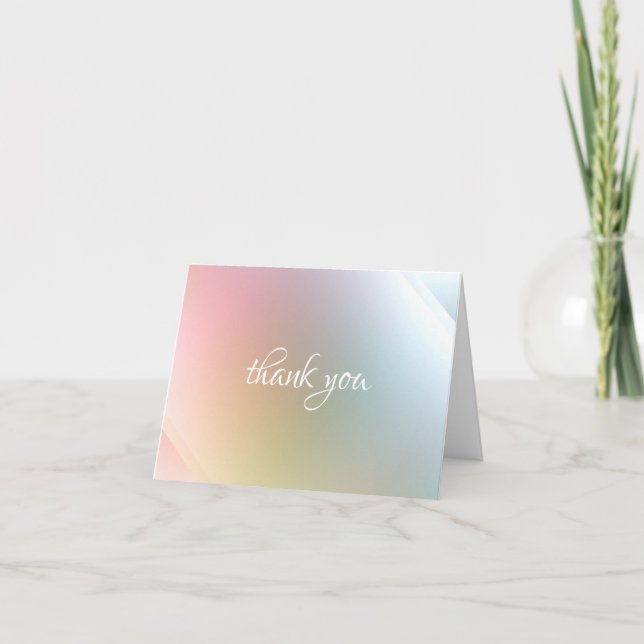 Script Thank You Modern Abstract Colorful Template (Front)