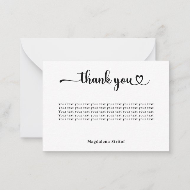 Script Thank you Note Cards (Front)