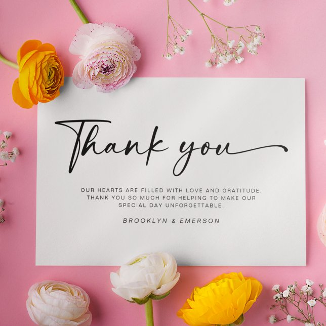 Script Thank You Wedding Card (Creator Uploaded)