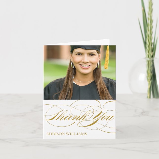 SCRIPT THANKS | GRADUATION THANK YOU CARD (Front)