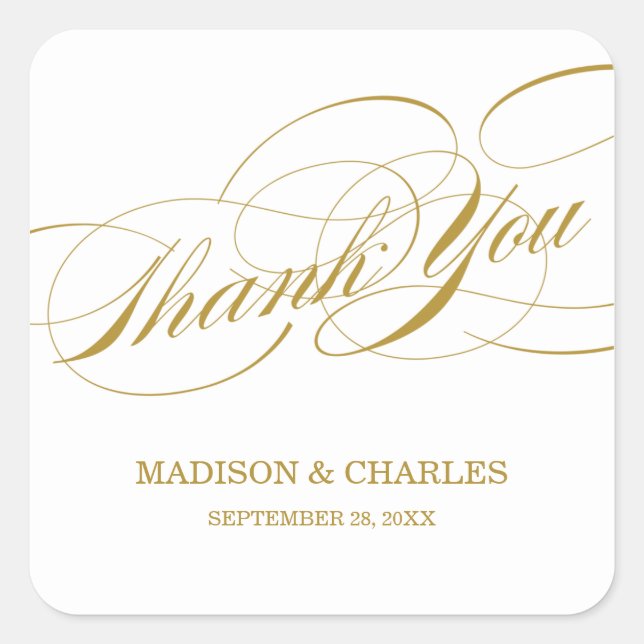SCRIPT THANKS | WEDDING FAVOR LABELS (Front)