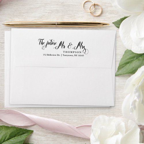 Script The Future Mrs and Mr 5x7 Envelope