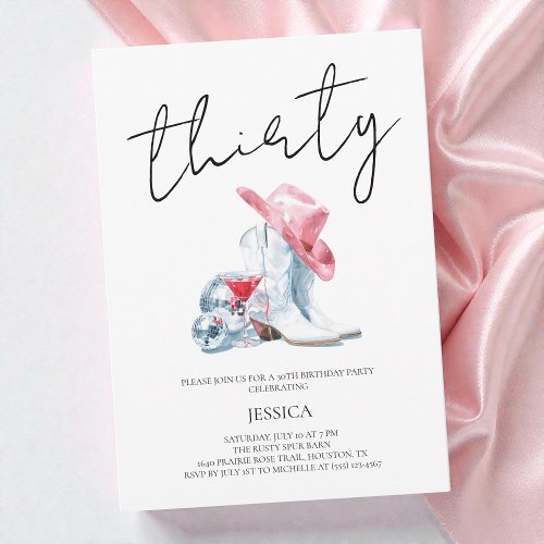 Script Thirty Western Cowgirl 30th Birthday Party