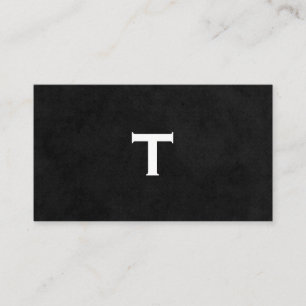 Script Type with Monogram Business Card