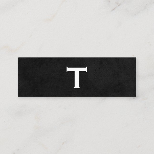 Script Type with Monogram Mini Business Card (Front)