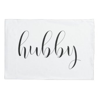 Script Typography His and Hers Pillowcase | Zazzle