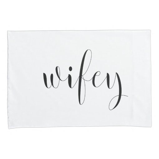 Script Typography His and Hers Pillowcase | Zazzle