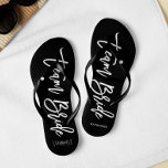 Script Typography "Team Bride" Flip Flops<br><div class="desc">Personalized Bridal party flip-flops featuring an stylish and trendy script typography. Customize with the bride and groom's monogram, wedding date, and bridesmaid's name for a one of a kind design! Looking for a custom color? No problem! Just send your request to heartlockedstudio at gmail dot com and we'll get back...</div>