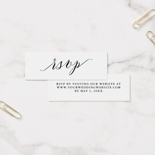 Script Typography | Wedding RSVP Online Card (Office)