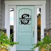 Script Vine Split Letter Monogram (Front)