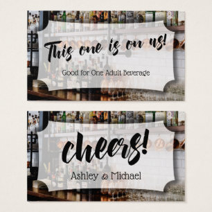Script w/ Bar Photo, Wedding & Event Drink Tickets