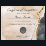 Script Watercolor Pink Black Gold Marble Award<br><div class="desc">Script Watercolor Pink Black Gold Marble Award. Perfect for salons,  makeup artists,  cosmetologists.</div>