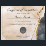 Script Watercolor Pink Black Gold Marble Award<br><div class="desc">Script Watercolor Pink Black Gold Marble Award. Perfect for salons,  makeup artists,  cosmetologists.</div>
