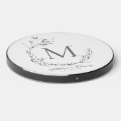 Script Wedding Heart Arrows Mr Mrs Wireless Charge Charger (Front 2)
