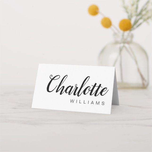 Script Wedding Place Card (Front)