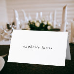 Script Wedding Place Card with Editable Guest Name<br><div class="desc">Help your guests to find their wedding table with these stylish place cards,  featuring stylish script and editable details. Easily customize it by clicking on the "personalize" option.</div>