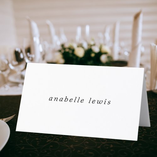 Script Wedding Place Card with Editable Guest Name