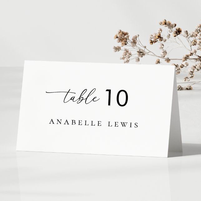 Script Wedding Place Card with Guest Name (Creator Uploaded)