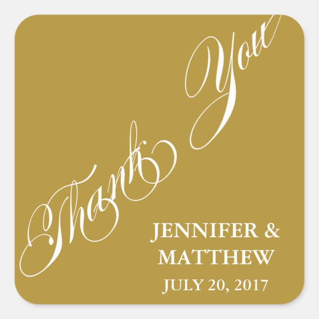 SCRIPT WEDDING THANK YOU LABELS (Front)