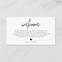 Script Wedding Welcome Bag Insert Card