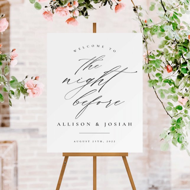 Script Welcome Night Before Rehearsal Dinner Foam Board (Creator Uploaded)