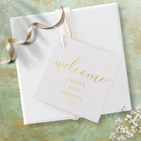 Casual Script, Wedding Welcome Gift Bag or Basket Favor Tags