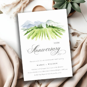 Script Winery Vineyard Any Year Anniversary Invite