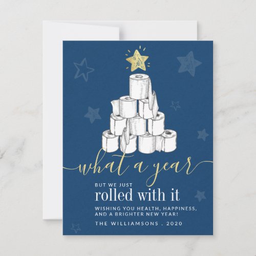 Script Year 2020 Christmas Tree Toilet Paper Holiday Card
