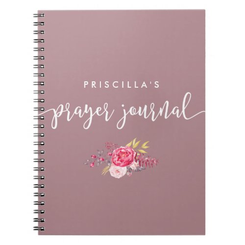 Scripted and Floral Prayer Notebook