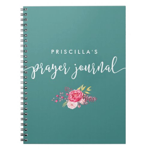 Scripted and Floral Prayer Notebook