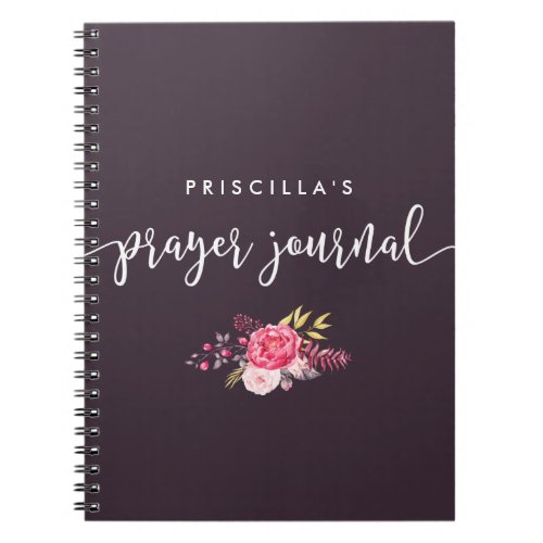 Scripted and Floral Prayer Notebook