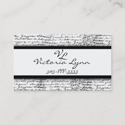 Customizable scripted business card template