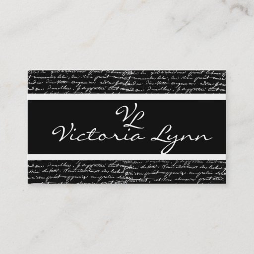 Customizable scripted business card template