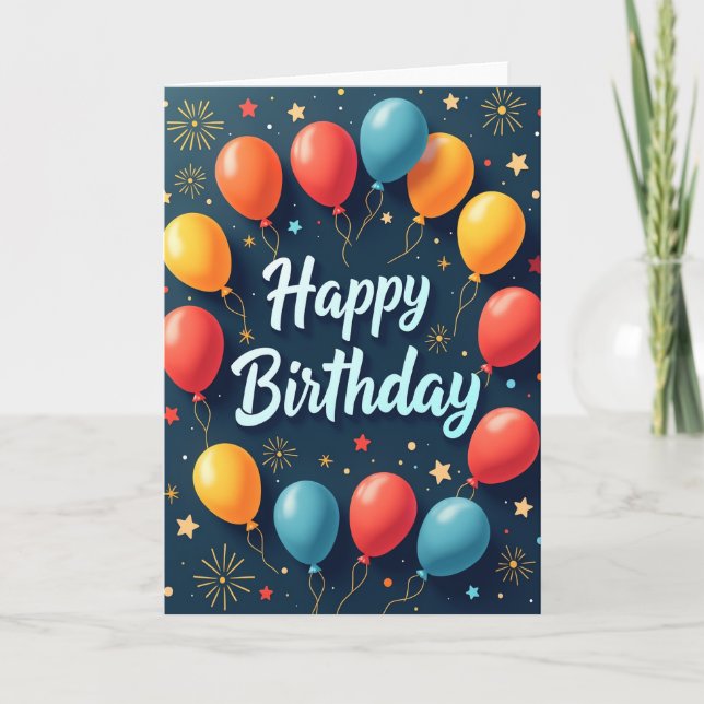 Scripted Celebration Birthday Card (Front)