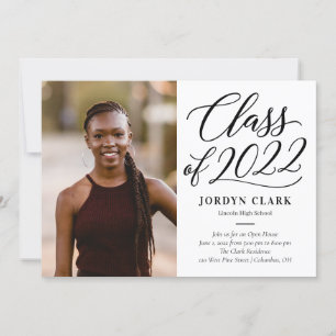 Scripted Class Editable Color Graduation Invitation