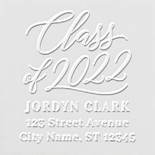Scripted Class of 2022 Graduation Return Address Embosser