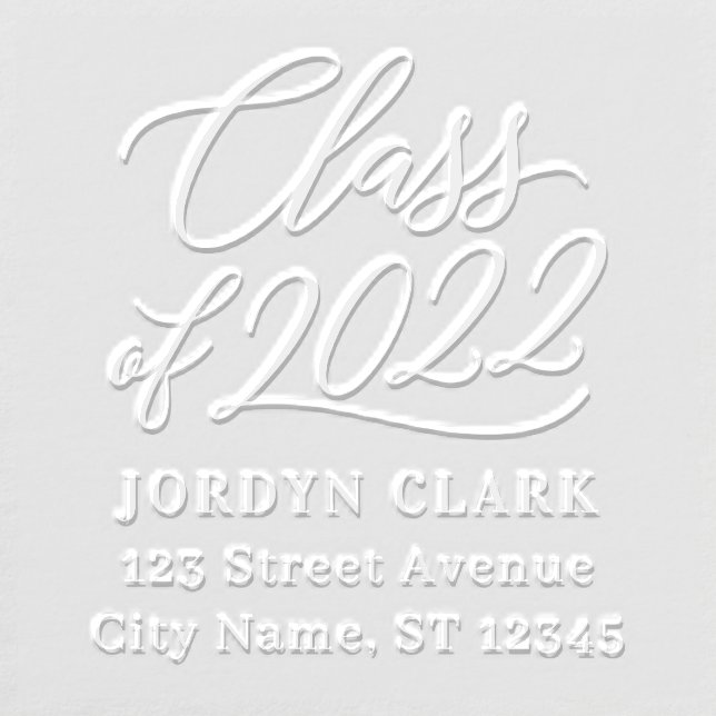 Scripted Class of 2022 Graduation Return Address Embosser (Design)