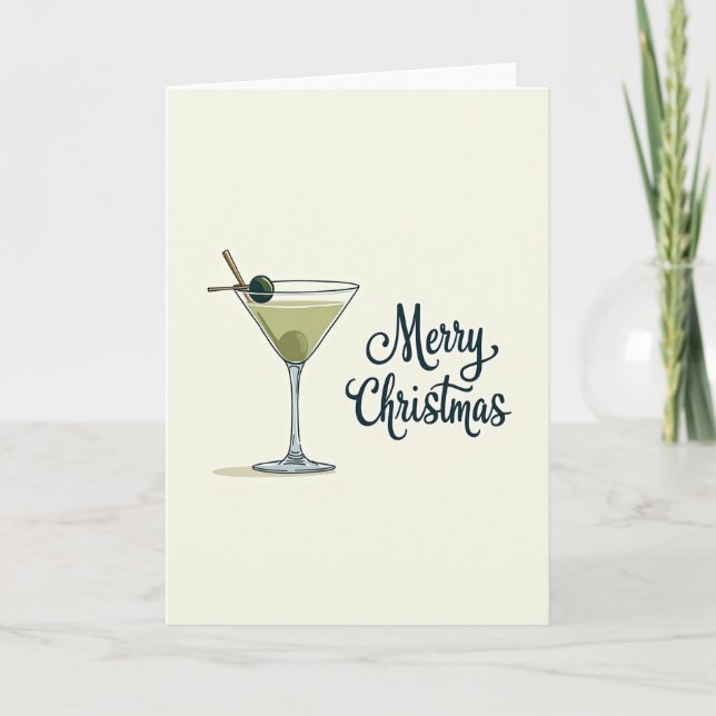Scripted Cocktail Christmas Card (Front)