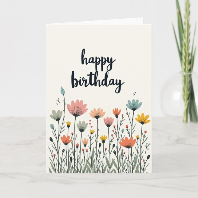 Scripted Garden Celebration Card (Front)