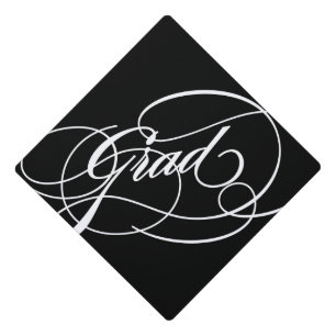Scripted Grad Graduation Cap Topper