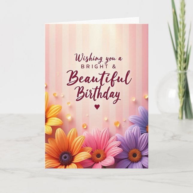 Scripted Heart Birthday Card (Front)