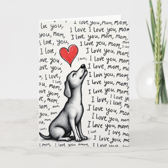 Scripted Love Dog Card (Front)