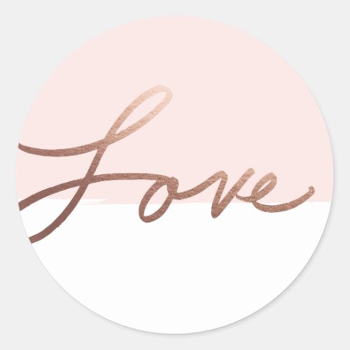 Scripted love faux foil wedding sticker