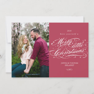 Scripted Merry Little Christmas Holiday Card