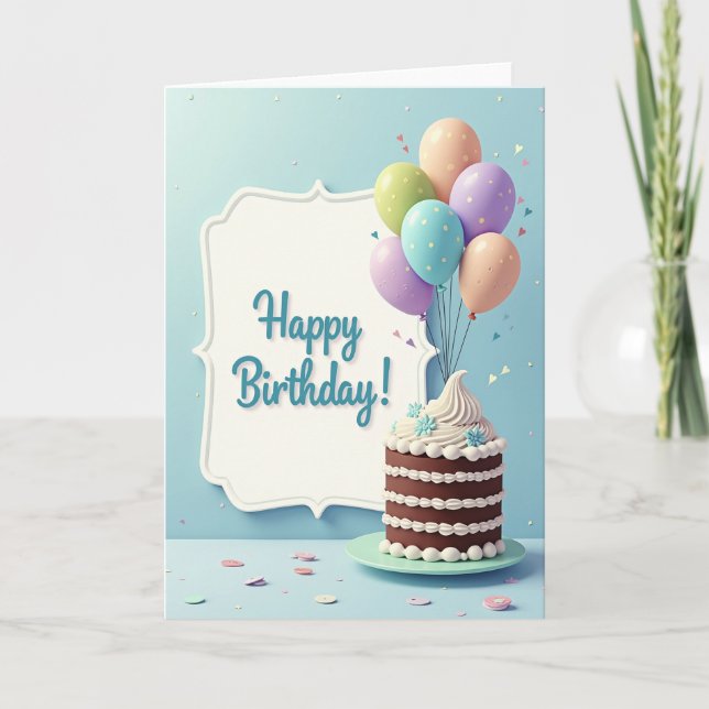 Scripted Message Birthday Card (Front)