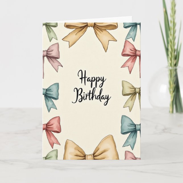 Scripted Pastel Birthday Card (Front)