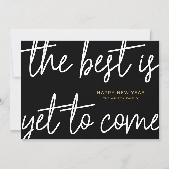 Scripted The Best is Yet to Come New Years Card (Front)